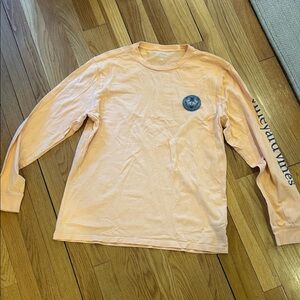 Vineyard Vines Men's Peach Long Sleeve Tee